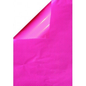 Papier nacré "pois" recto verso 80 x 40 cm 35 µ