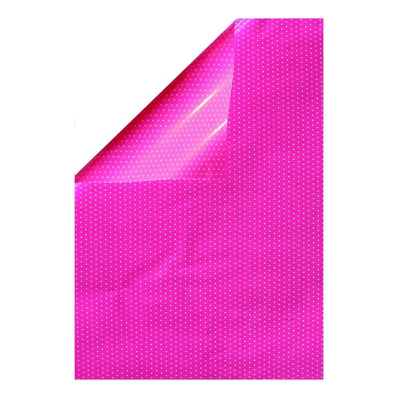 Papier nacré "pois" recto verso 80 x 40 cm 35 µ