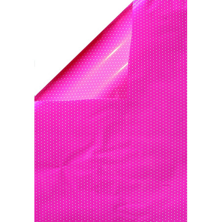 Papier nacré "pois" recto verso 80 x 40 cm 35 µ