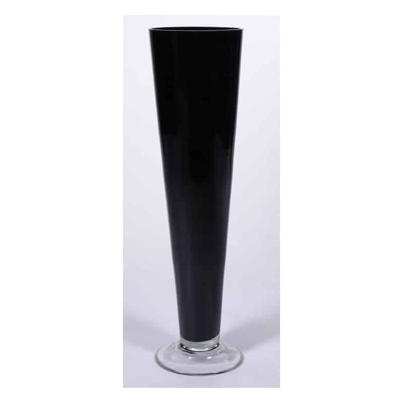 Vase conique haut en verre D. 12 x H. 78,5 cm Vase conique haut en verre D. 12 x H. 78,5 cm