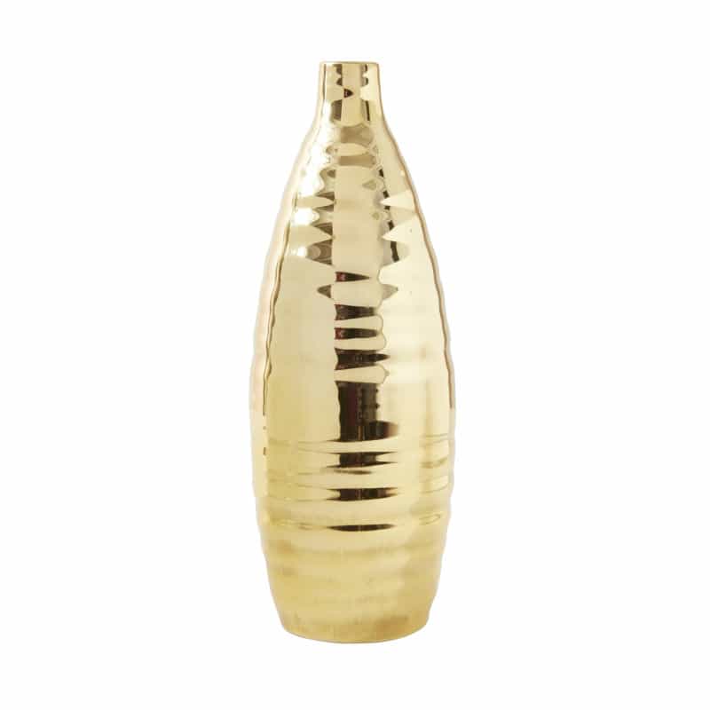 Soliflor bombé céramique or D. 7,5 x H. 28 cm Soliflor bombé céramique or D. 7,5 x H. 28 cm