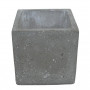 Pot carré ciment L. 10 x l. 10 x H. 10 cm