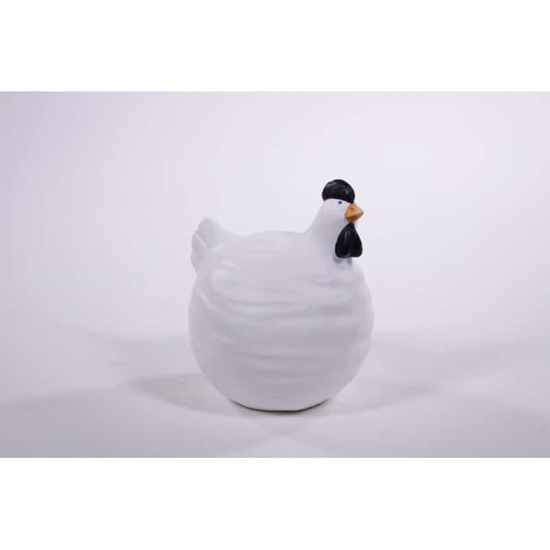 Poule déco en céramique L. 10,7 x l. 10 x H. 12,2 cm Poule déco en céramique L. 10,7 x l. 10 x H. 12,2 cm