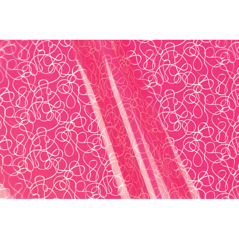 Papier imprimé "boucles"  35µ L. 40 M x l. 80 cm