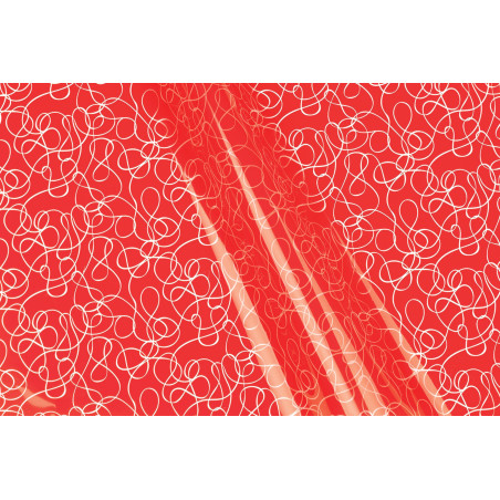 Papier imprimé "boucles"  35µ L. 40 M x l. 80 cm