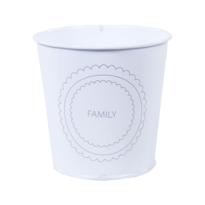 Pot rond message multicoloris D. 10 x H. 10,5 cm Pot rond message multicoloris D. 10 x H. 10,5 cm