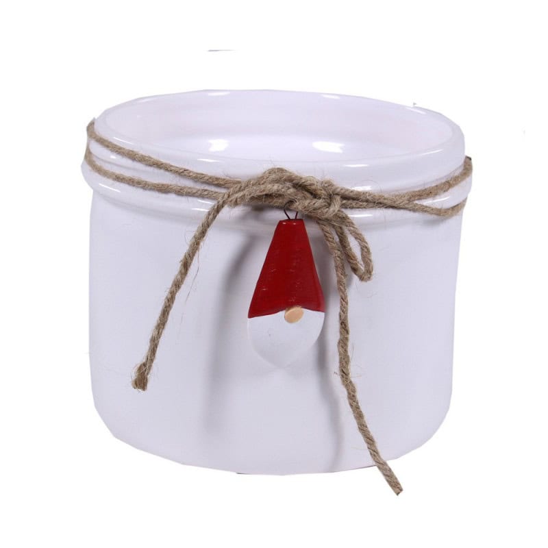 Pot rond céramique père Noël D. 10,8 x H. 8,5 cm Pot rond céramique père Noël D. 10,8 x H. 8,5 cm