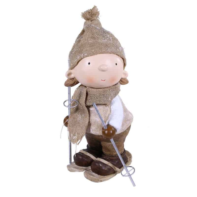Enfant avec ski à poser Enfant avec ski à poser