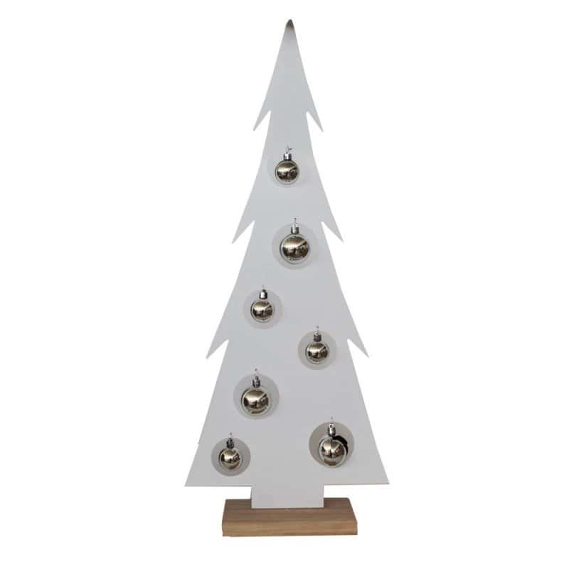 Sapin Noël plat avec boules Sapin Noël plat avec boules