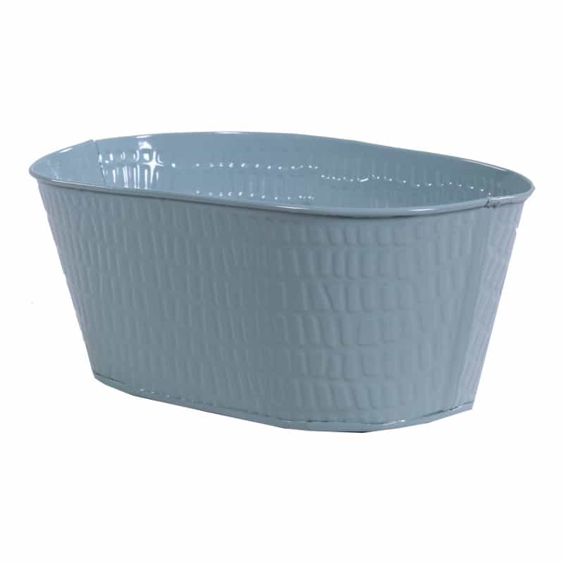 Jardinière ovale en zinc Sentimental'o - materiel fleuriste Jardinière ovale en zinc Sentimental'o - materiel fleuriste