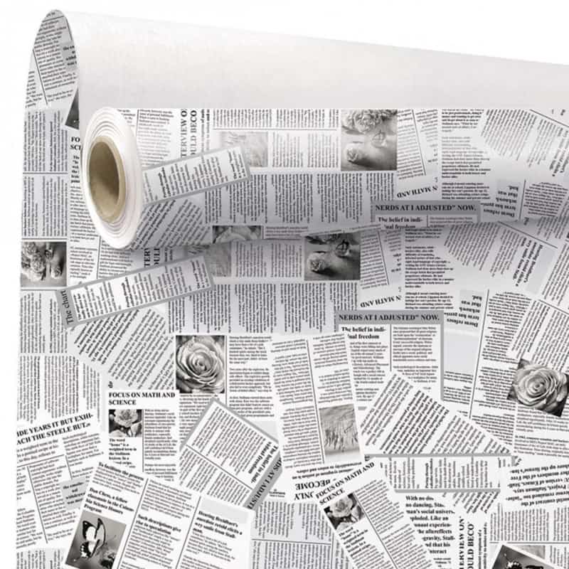 Papier Kraft 35 microns motif News - emballage fleuriste