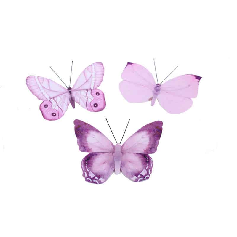 Papillons sur pic 6 cm Jilou - Matériel fleuriste