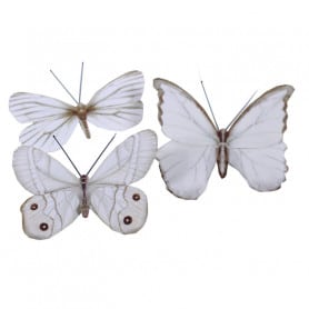 Papillons sur pic 6 cm Quiso - Matériel fleuriste