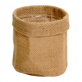 cache pot de fleurs rond en jute Quebec - grossiste fleuriste