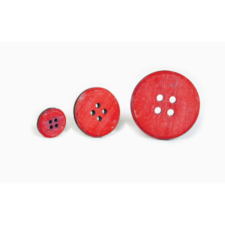 Boutons en bois colorés Avagny - Grossiste accessoires fleuriste