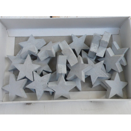 Etoiles en bois 18 pièces Mylana - Grossiste fleuriste