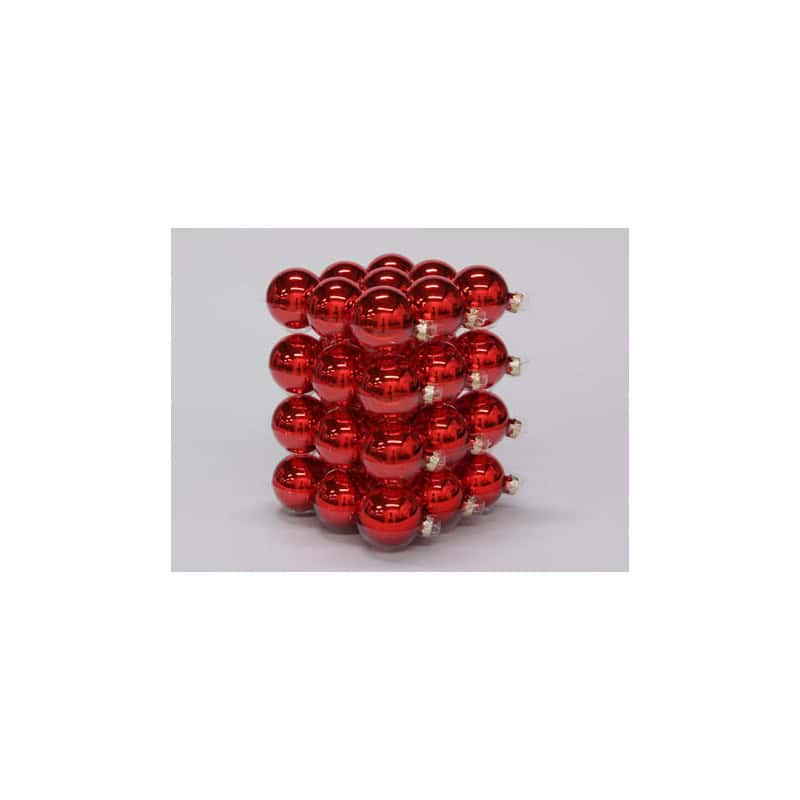 Boules de Noël en verre différentes tailles - Rouge - Grossiste Noel Boules de Noël en verre différentes tailles - Rouge - Grossiste Noel