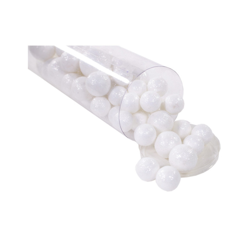 Boîte assortiment de boule déco pailletés différents coloris Gasbu - Grossiste fleuriste