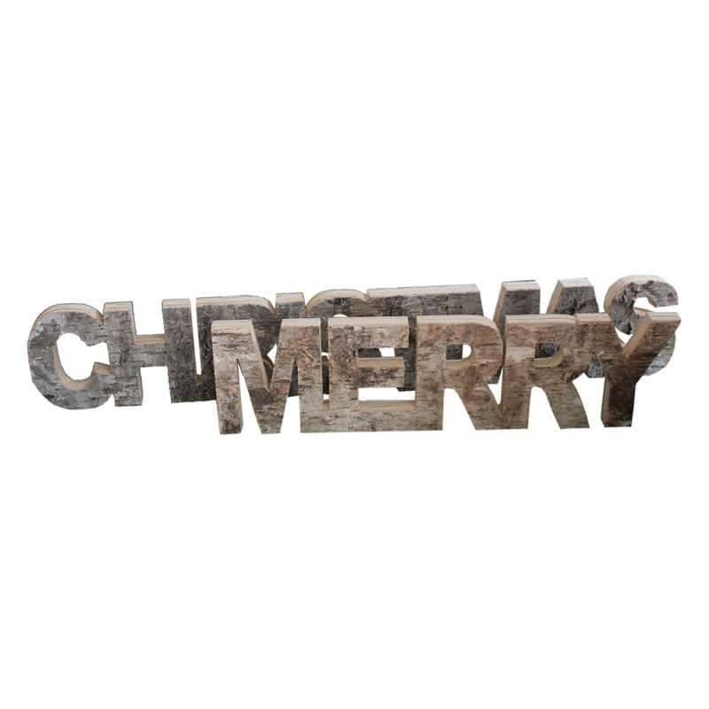 Lettres en bois à poser Merry Christmas - Grossiste deco noel