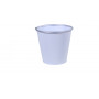 Cache-pot en zinc à bordure argentée D.19cm - Triou