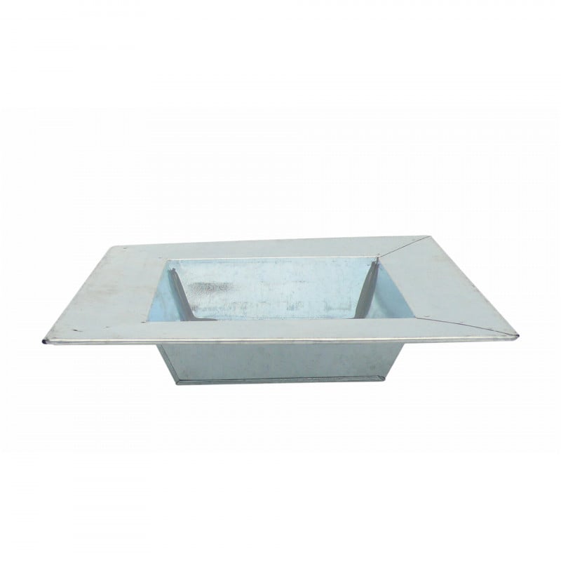 Plateau carre zinc naturel