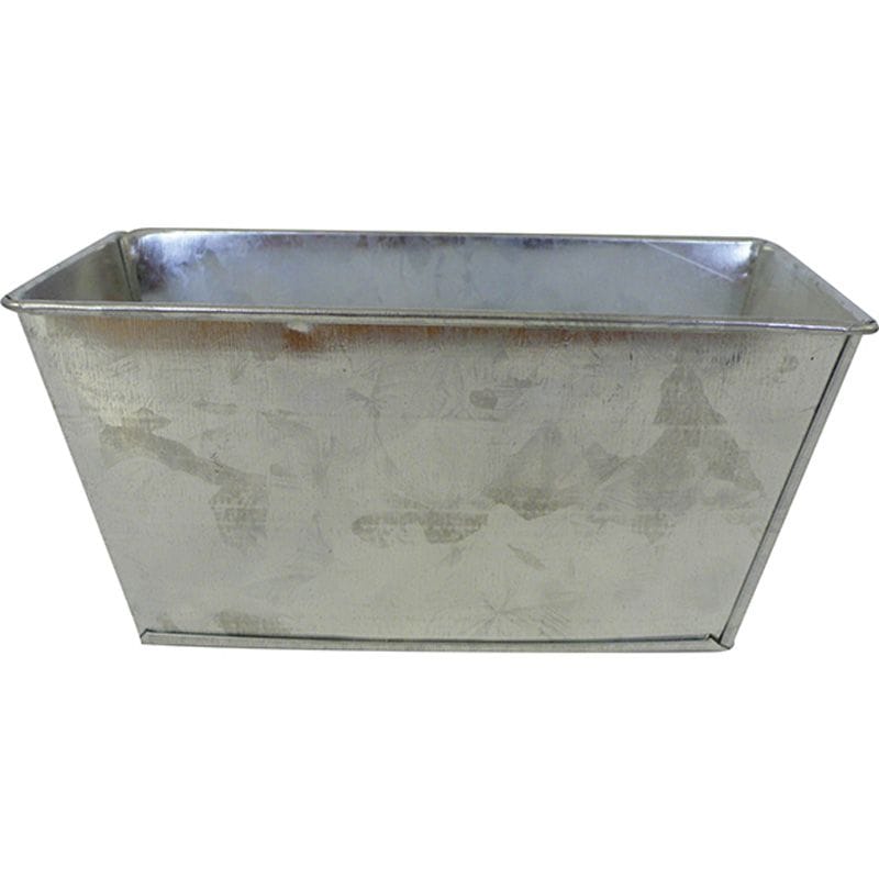 Jardiniere rectangle zinc naturel Jardiniere rectangle zinc naturel