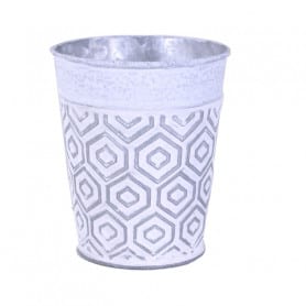 Cache-pot en zinc Geomitro