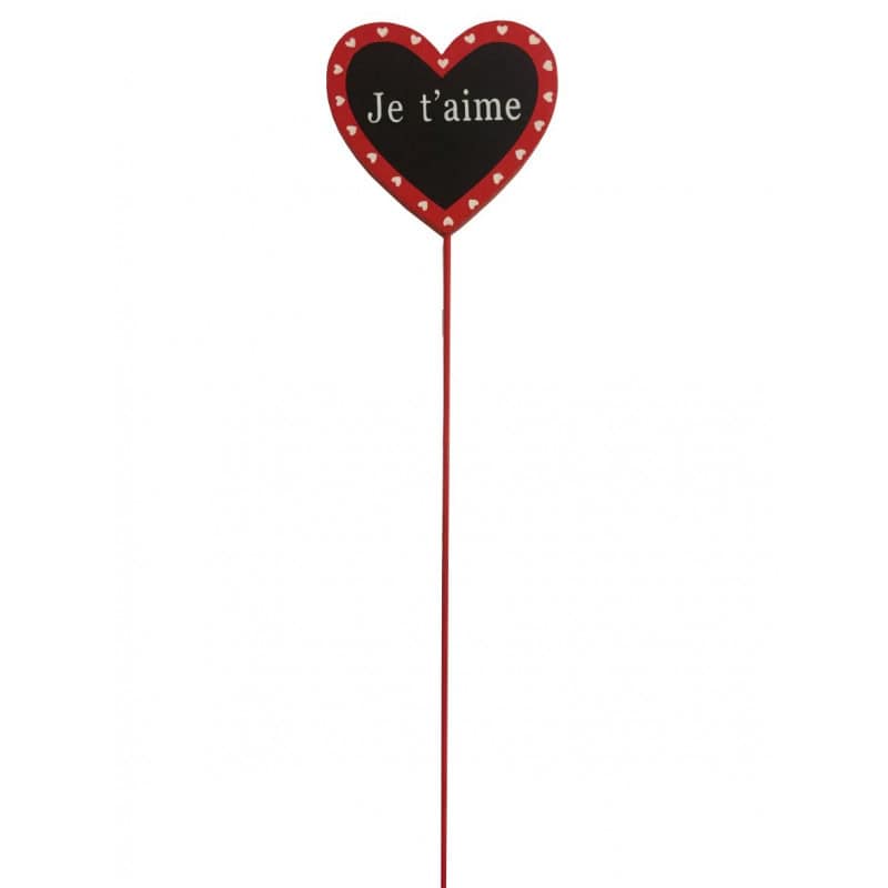 Pic ardoise cœur H. 25 cm Pic ardoise cœur H. 25 cm