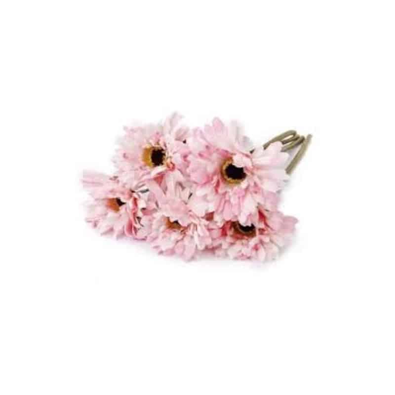 Gerbera artificielle rose pâle  - Grossiste pour fleuriste