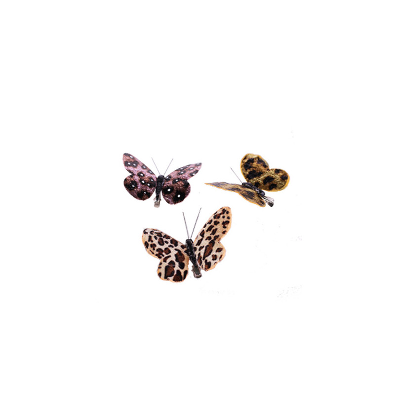 Papillons motif jungle Zafari - Grossiste décoration florale