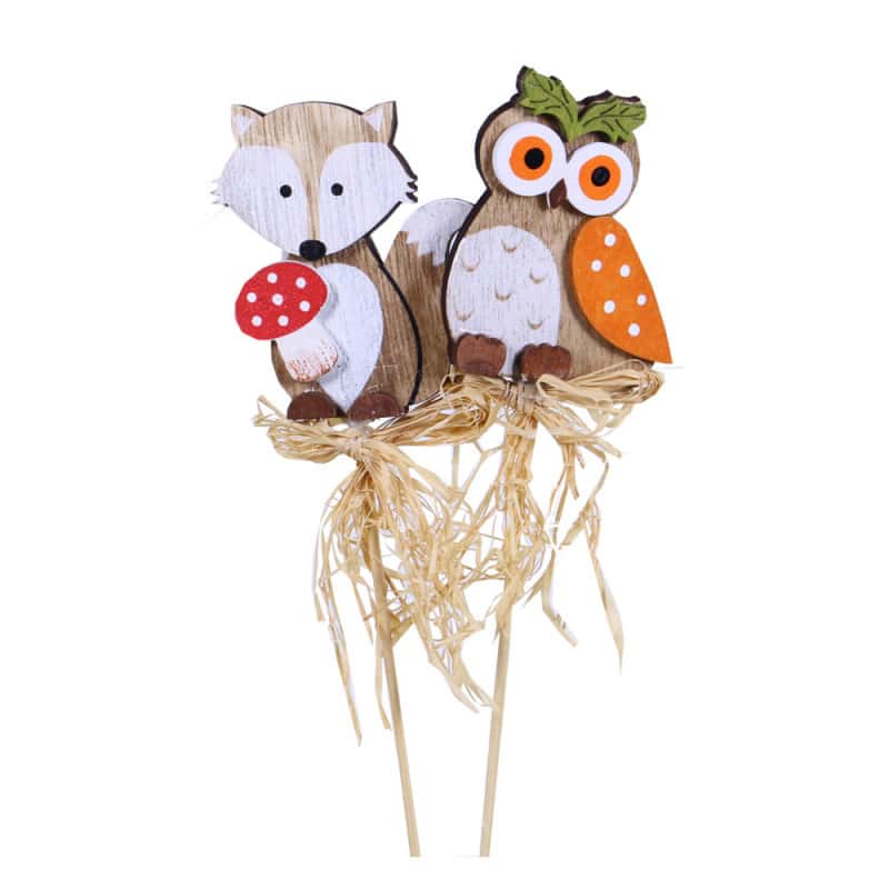 Pic Automne Hibou Ecureuil Gustave Decoration Fleuriste