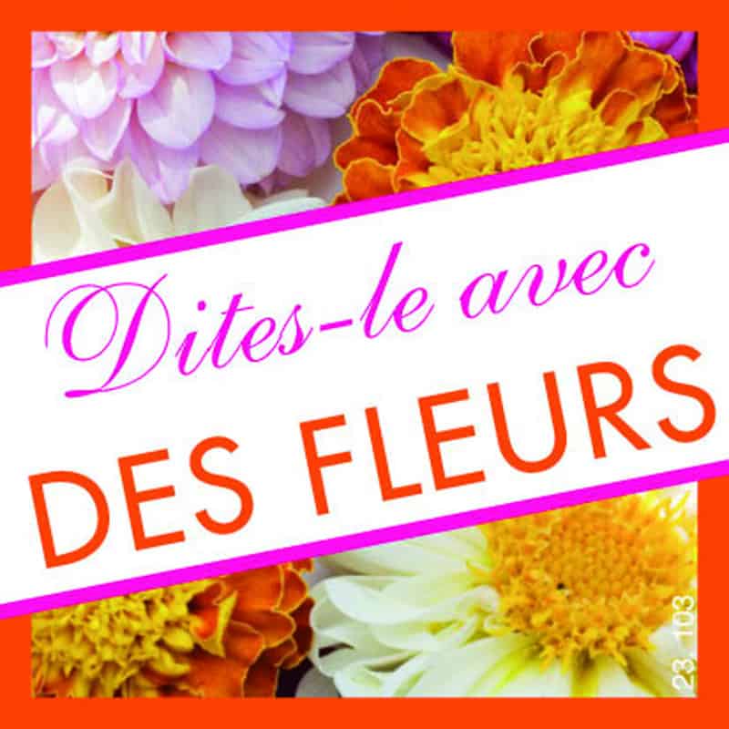 Étiquettes adhésives Ditesle avec des fleurs