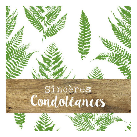 Étiquettes adhésives Sincères condoléances Liena - Matériel fleuriste