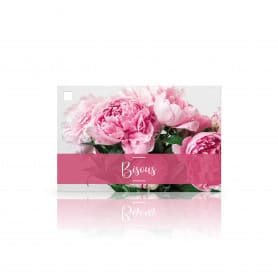 15 cartes de circonstance Bisous Menta - Matériel pour fleuriste déco