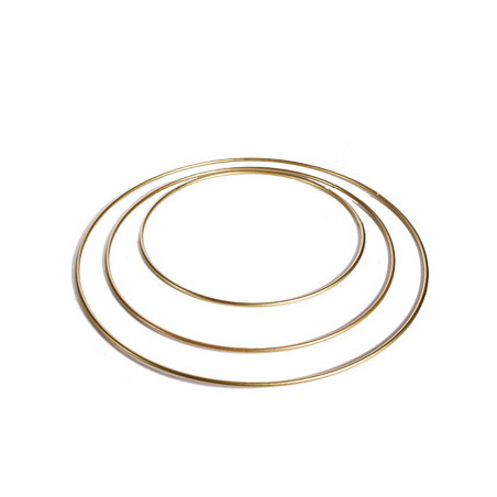 Set 3 couronnes métal tube rond Pete - décoration murale fleuriste