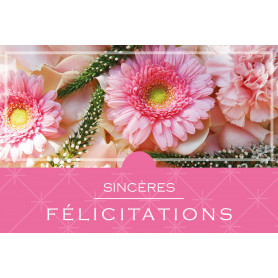 10 cartes de circonstance Sincères félicitations - Grossiste roses étenelles