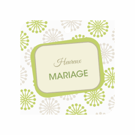 10 cartes de circonstance Heureux mariage - Oasis Grossiste fleuriste