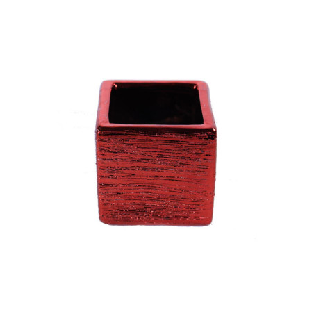 Pot carré soft rayures Zikos - contenant fleuriste