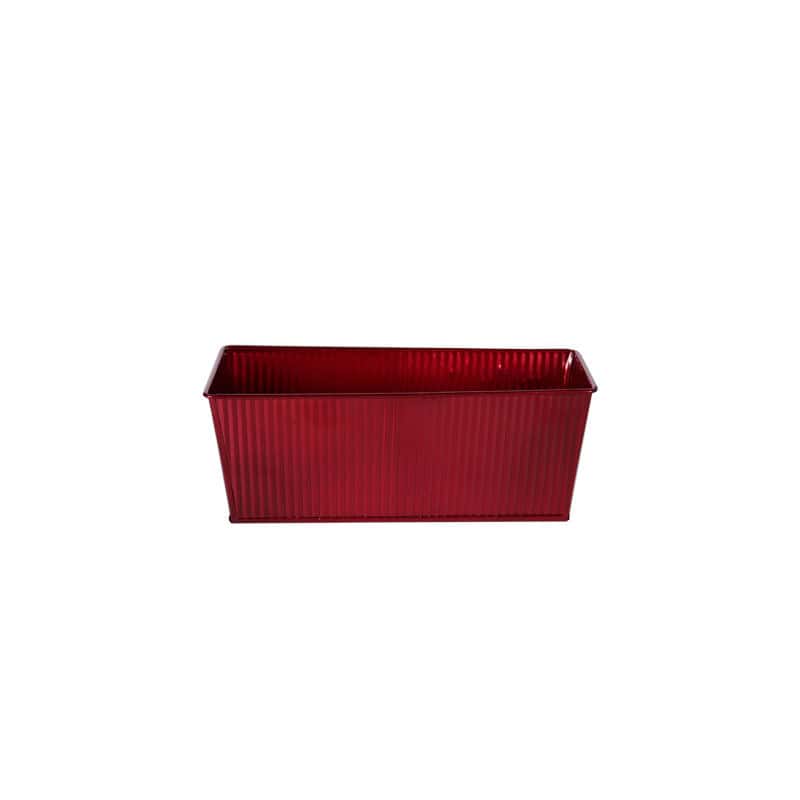Jardinière rectangle zinc Enzofé - déco noël