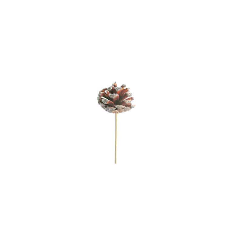 Pic pomme de pin paillette Etampe - décoration noël