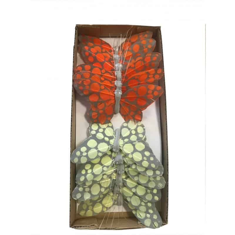 12 papillons à piquer - Grossiste composition florale mariage déco 12 papillons à piquer - Grossiste composition florale mariage déco