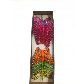 12 papillons à piquer Celina - Matériel pour fleuriste grossiste déco