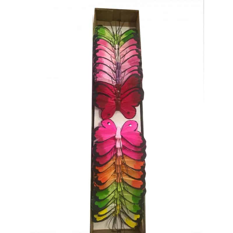 24 papillons à piquer Looky - Grossiste composition florale décoration