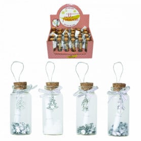 24 flacons à message Noël - Grossiste fleuriste décoration Noël fleurs