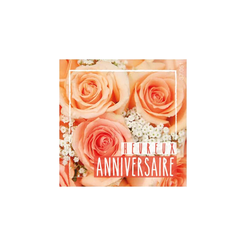 Etiquettes Adhesives Heureux Anniversaire Grossiste Decoration Fleurs