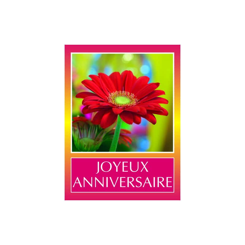 Étiquettes adhésives Joyeux anniversaire - Grossiste fleuriste décoration