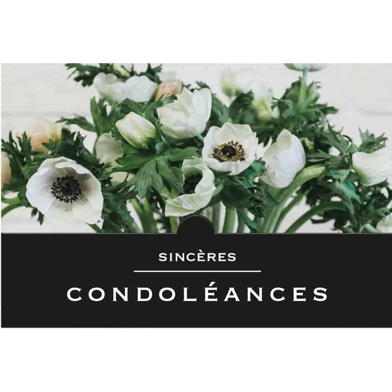 10 cartes de circonstance Condoléances - Grossiste matériel fleuriste
