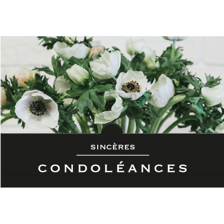 10 cartes de circonstance Condoléances - Grossiste matériel fleuriste