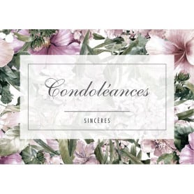 10 cartes de circonstance Sincères condoléances - Matériel pour fleuriste
