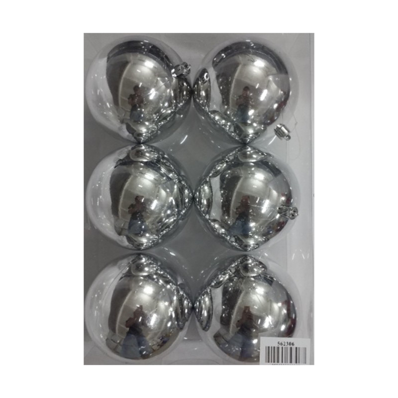 Boîte de 6 boules de Noël brillantes - Décoration de Noël fleuriste